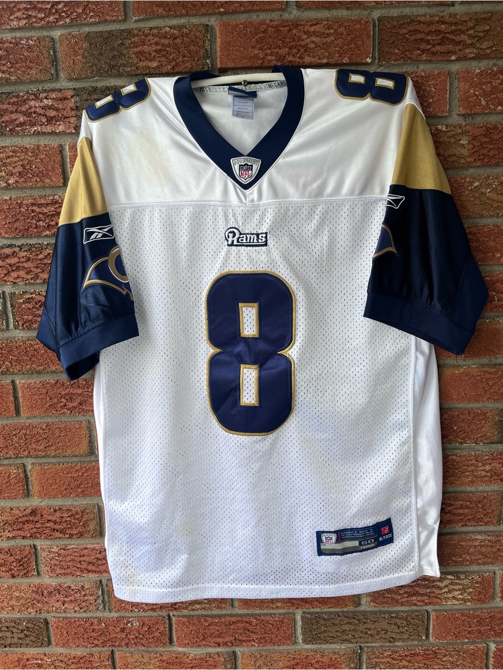 Los Angeles Rams #8 Bradford Football Jersey - Reebok Sz 50 men’s